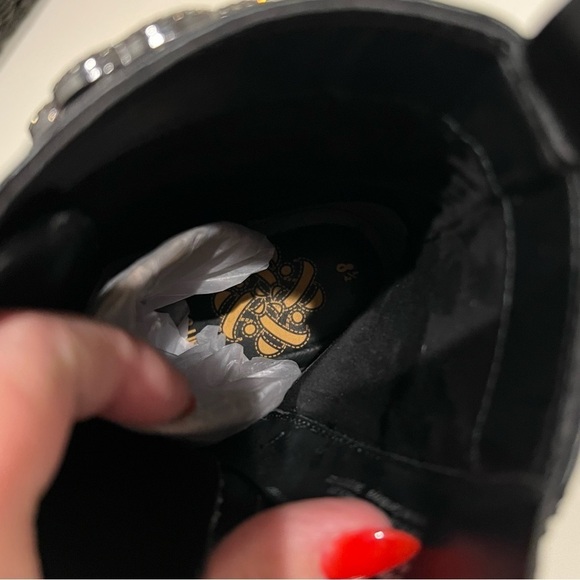 Sam & Libby Vegan Leather Combat boots, lace up/Zipper, black, size 8.5 US, NWOT - Picture 7 of 9